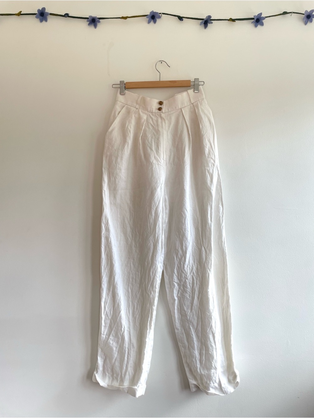 Vintage Flax Linen Trousers - Picture 1 of 11